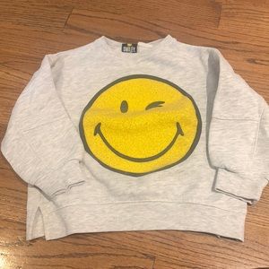 Smiley World x Zara crew neck sweatshirt